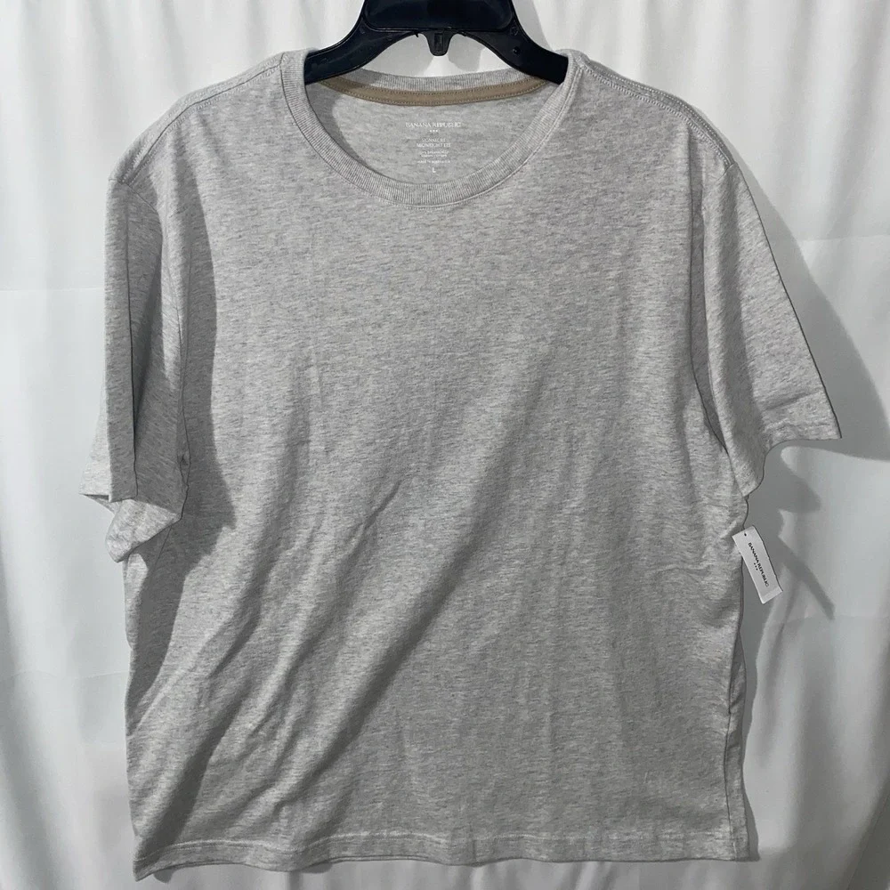 NWT Banana Republic Signature Midweight‎ Tee Men's Large T Shirt Organic Cotton